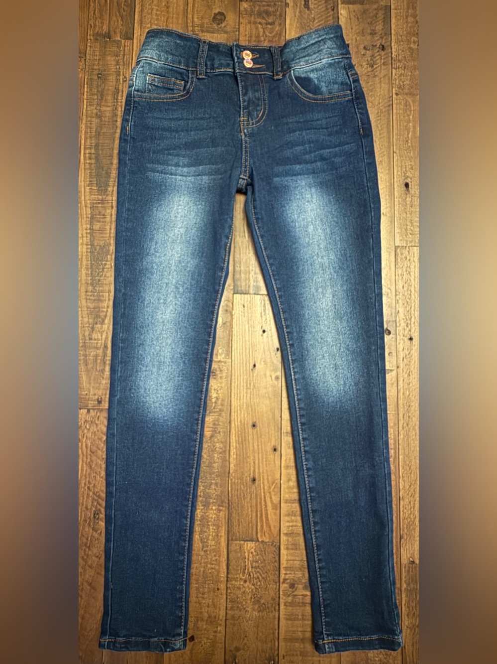 Denim Diva Women’s Ankle Jeans Size 12 Blue Mid Rise Stretch Skinny Denim